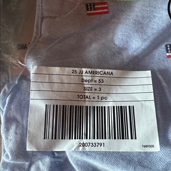 Janie and Jack Light Blue Flag Embroidered Kids Shorts - Picture 7 of 7